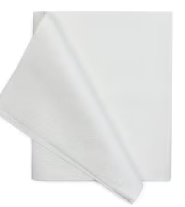 Drape Sheet, Tissue, Pebble, White, 40" x 48", 100/cs