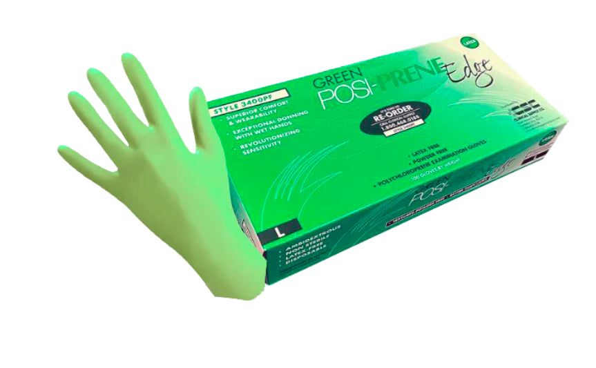 Polychloroprene Edge Exam Gloves, Posi-Prene Edge Powder Free, 12bx/cs