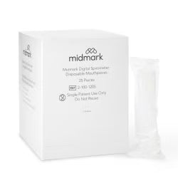 Midmark Disposable Spirometer Mouthpiece, 25/bx, 4 bx/cs