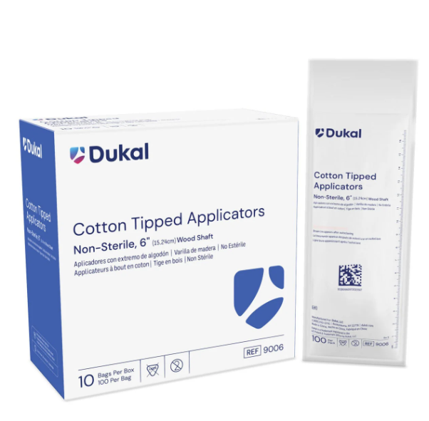 Applicator, 6" Cotton Tip, Non-Sterile, 100/bg, 10 bg/bx, 10 bx/cs (36 cs/plt) — Box