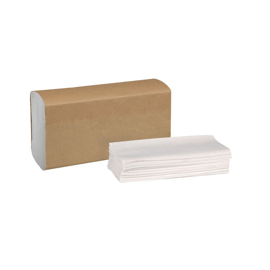 Hand Towel, Multifold, Universal, White, 1-Ply, Embossed, H2, Essity, 9.5" x 9.1", 250 sht/pk, 16 pk/cs (70 cs/plt)