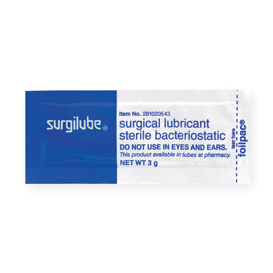 SURGILUBE® 3gm FOILPAC® (Foil Laminated Film), 144/bx