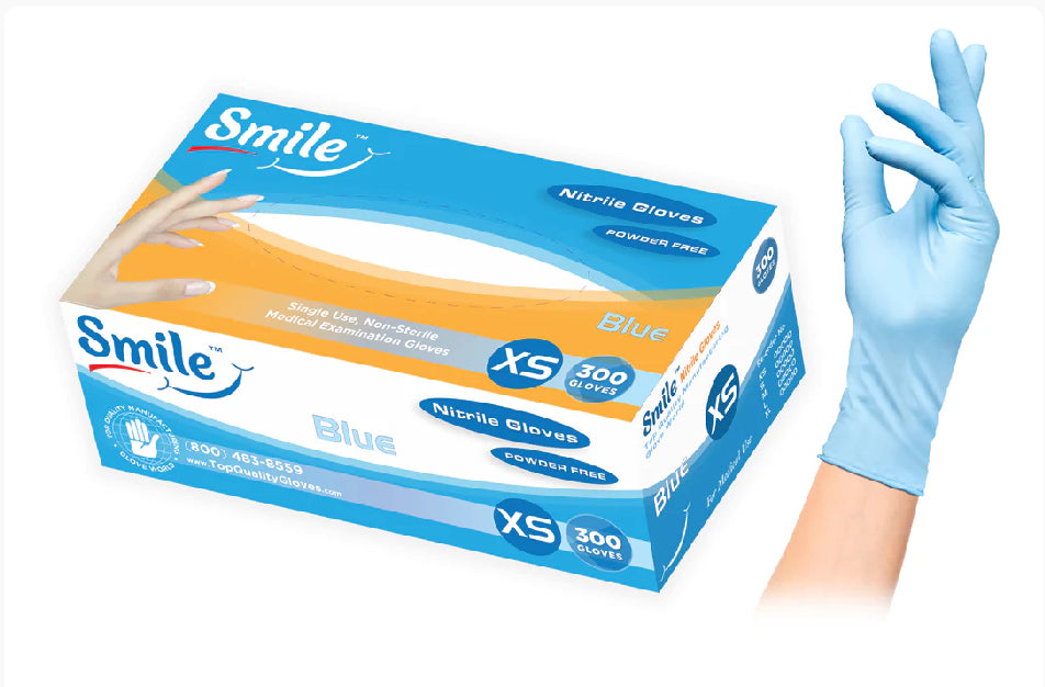 Smile Blue Gloves (Nitrile) 300 Count