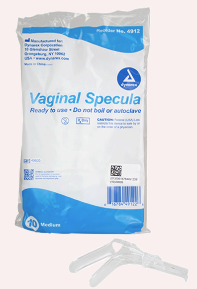 Dynarex Vaginal Speculum Disposable, Medium, 10/bg