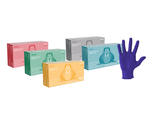 Ventyv- Walrus - Nitrile- Violet Blue (300 box) 10 per case