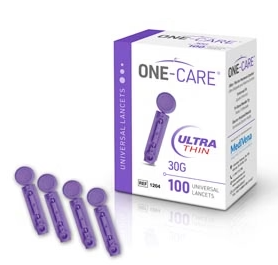 Twist top lancets, Universal design, ultra-thin 30G, purple, 100/bx