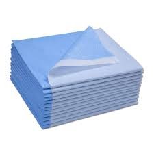 Drape Sheet, Tissue/Poly, Pebble, Blue, 40" x 90", 50/cs