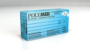 Ventyv, Polymed, Latex Exam Powder Free Gloves, 100/Box, 10/CS